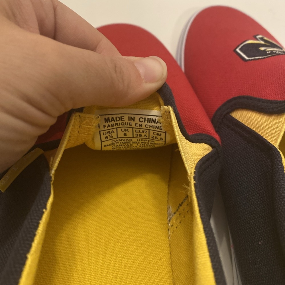 New Ralph Lauren POLO Shoe Mens 6.5 Primary Color Block Embroidered Logo Slip On - Picture 8 of 9